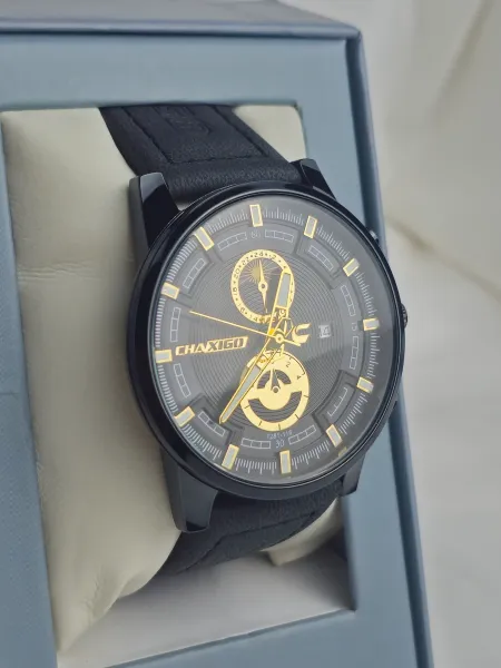 CHAXIGO Black Gold Chronograph Men’s Watch